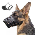 Pit Bull Dog Muzzle – Heavy Duty PVC Adjustable Anti-Biting Chewing Mouth Guard for Medium & Large Dogs,Rottweiler, Staffordshire Terrier, Lab. Grooming, Walking, Outdoor to Prevent Scavenging - size: L