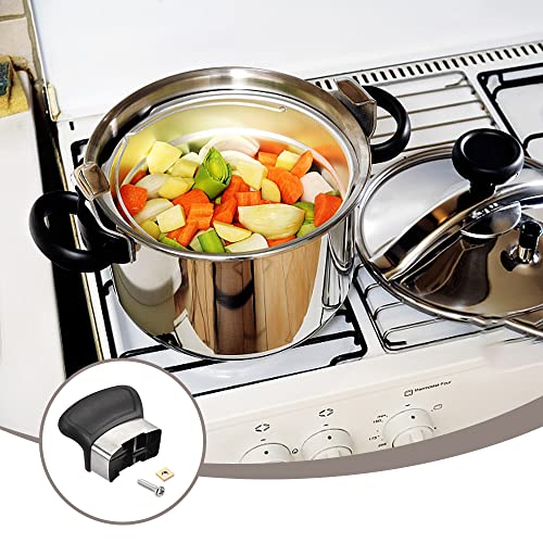 2 Pcs Pot Handles Replacement, Side Handle for Single-Hole Pots | Pot Short Side Handles with Screws, Sauce Pot Panhandle For Pressure Pan, Type Cooker Steamer Heat resistant