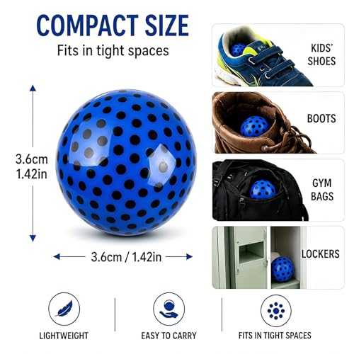 Knixmax Sneaker Deodorizer Shoe Freshener Balls, Odor Eaters for Shoes Boots Mules, Smell Eliminator Ball for Gym Gear Bags and Lockers, Cologne Scent, Pack of 6, Colorful - color: 1. Cologne