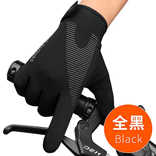 YHT Workout Gloves, Full Palm Protection & Extra Grip, Gym Fishing Fencing Gloves for Weight Lifting, Training, Fitness, Exercise (Men & Women) - color: Black, size: Large