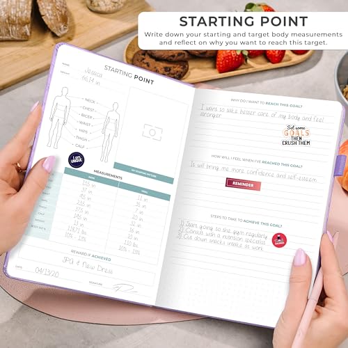 Clever Fox Weekly Meal Planner - Weekly & Daily Meal Prep Journal with Shopping and Grocery Lists for Menu Planning, Healthy Diet & Weight Loss Tracking, Lasts 1 Year, Undated, A5 - Lavender - color: Lavender