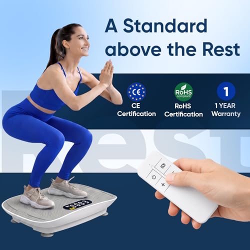 WeightWorld Vibration Plate Exercise Machine for Flexibility, Balance & Relaxation | Built-in Bluetooth, Auto & Manual Mode Vibration Plate Machine | Shake Board for Full-Body Home Workouts