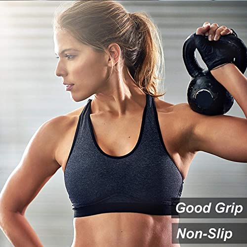 spacepower Workout Gloves - Lightweight Breathable Gym Gloves for Women & Men's Exercise - color: Gray, size: Large