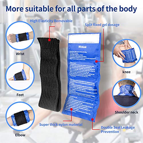 Gel Ice Cold Packs - (2-Piece Set) Soft Reusable Cold/Hot Compress, Provides Alleviate Joint and Muscle Pain. Flexible Therapy from Injuries - Shoulder, Back, Knee, Neck, Ankle & More. - style: 11.93x6.14（2 Pack）