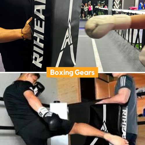 Martial Arts Kicking Shields Pad for Muay Thai, Taekwondo, Football, Basketball Training - Denser Foam, Longlasting PU Leather Kick Shield - style: 16x24in Black