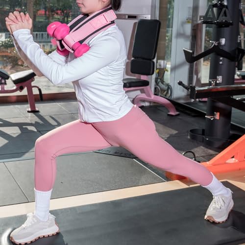 Hip Thrust Belt for Dumbbells,Booty Belt for Hip Thrust Slip-Resistant Padding - color: Pink