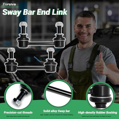 K750744 2PCS Rear Stabilizer Sway Bar End Links for Lincoln Continental MKX MKZ 2013-2020, for Ford 2015-23 Edge, 13-20 Fusion, 15-22 Mustang, 19-20 Police Responder Hybrid/SSV Plug-In Hybrid - size: K750744 X2
