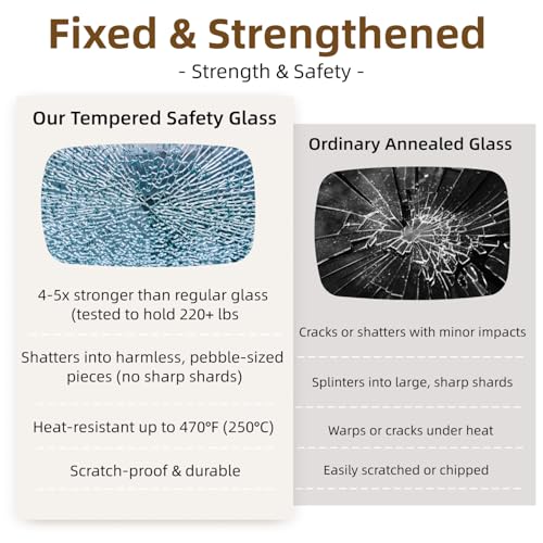36" Round Glass Table Top - 1/2" Thick Beveled Edge Tempered Glass, Replacement Glass Table Top for Kitchen/Patio Table - size: 36 INCH, style: 1/2"thick - Beveled