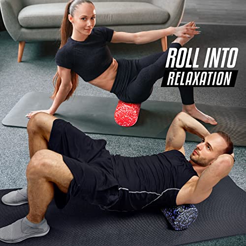 Yes4All High-Density Foam Roller for Back Pain Relief, Yoga, Exercise, Physical Therapy, Muscle Deep Tissue Massage 12-18-24-36- Red Snow - 12 Inches - color: Red Snow, size: 12-inch (Pack of 1)