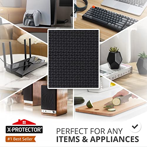 X-Protector Rubber Roll 40 x 4 inches - Black Non Slip Pad - Universal Anti Skid Pads - Self-Adhesive Rubber Grips - Premium Rubber Feet for Keyboard, Appliances, and Other Small Things! - size: 1 PC 40 x 4 inch (Black Rubber)