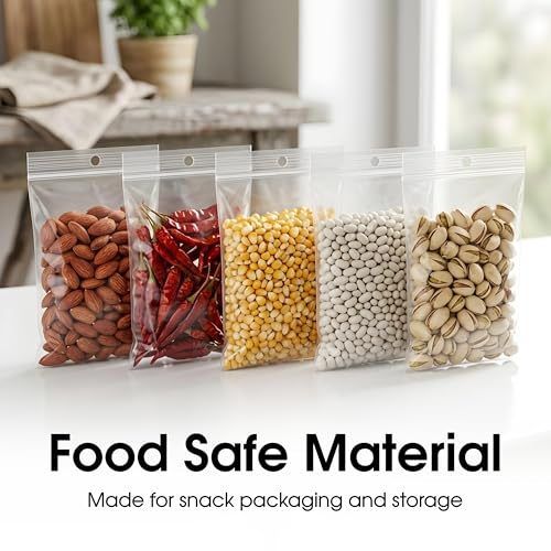 3" X 5" Heavy-Duty Zip Bags With Hang Hole for Displays (1000 Count) - 4 Mil Plastic Resealable Bags for Storage and Packaging - Spartan Industrial - size: 3" X 5"