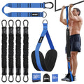 Pull Up Assistance Bands 260lbs, Heavy Pull Up Bands Resistance Bands for Pull Ups Working Out with Feet Rest, Pull Up Bar Bands Assistance Bands Strength Training Workout Equipment, Height Adjustable - color: Blue
