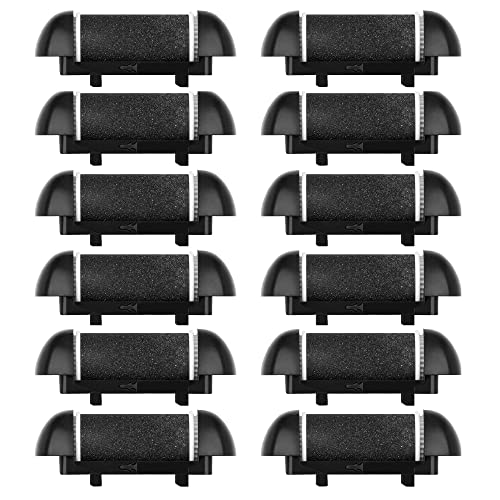 12 Pack Electric Pedicure Device Replacement Roller Heads with Same Mineral Stone for Feet Care Perfect Grinding Heads for Callus Remover for Daily Maintenance (12pcs Light Coarse) - style: 12pcs Light Coarse