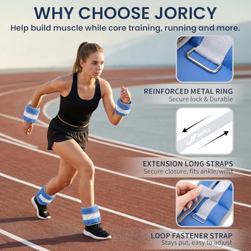 Adjustable Ankle Weights 1-3/4/5/6/8/10/20 LBS Pair with Removable Sandbags for Women & Men - color: dark blue, size: 10lbs Pair (5lb Each Weight)