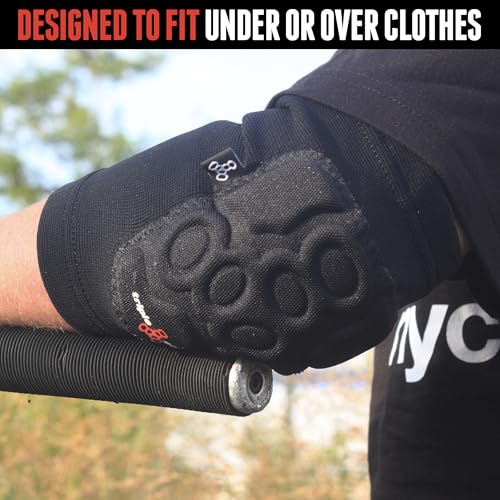 Triple Eight Covert Elbow Pads – Ideal for Roller Skating, Biking, BMX, and Skateboarding - color: Black, size: X-Large
