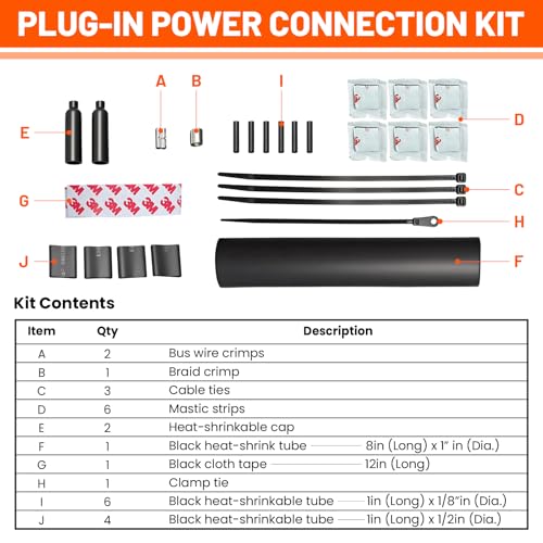 Roof Gutter De-Icing Self Regulating Heat Cable Splice & Tee Kit | Freeze Protection, Connecting Branching Application (1 extra End Seal Kit included) - style: Splice and Tee Connection Kit