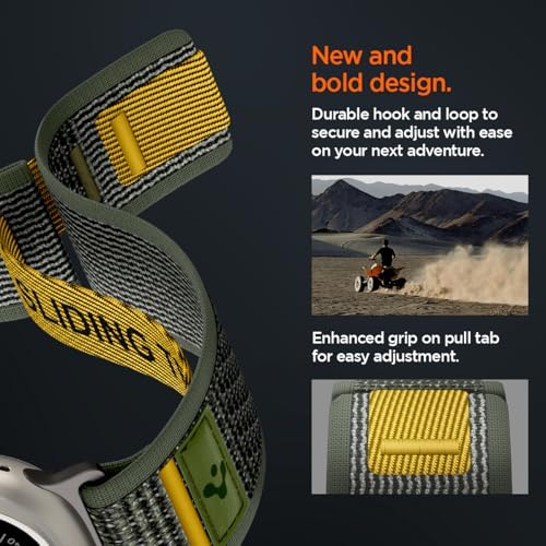 Spigen for Apple Watch Band, Compatible with Ultra 3/2/1 49mm, Series 11/10 46mm, 9/8/7 45mm, SE3/SE2/SE/6/5/4 44mm, 3/2/1 42mm - color: Active Green