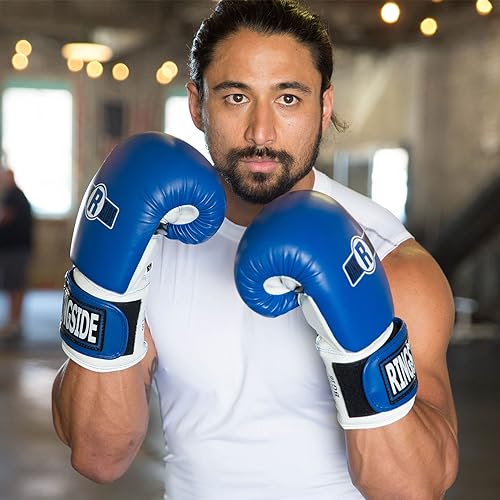 Ringside Pro Style Boxing Training Kickboxing Muay Thai Sparring Gloves - color: Blue, size: Large-X-Large