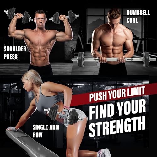 Yes4All Old School Adjustable Dumbbell Set with Weight Plates, Star Lock Collars/Connector, 40lbs to 200lbs Adjustable Weight Plates Set - color: A. 40LB or 20LB Pair - Black