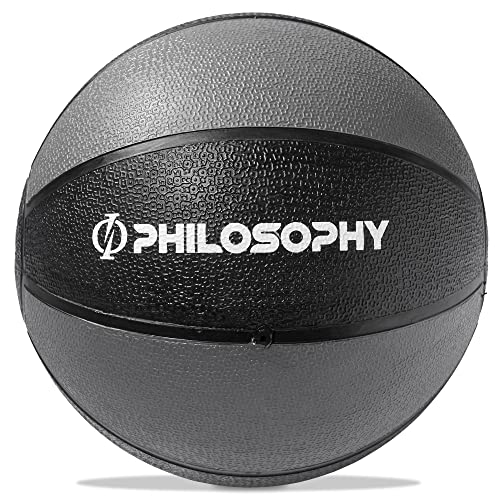 Philosophy Gym Medicine Ball - Weighted Fitness Non-Slip Ball - style: 8 LB