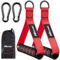 HOXWC Cable Handles Gym Equipment, Heavy Duty Resistance Band Handles, Replacement Exercise Handles for Cable Machine, Pulley System, Strength Trainer, Pull Down Workout, Home Gym Cable Attachments - color: Red
