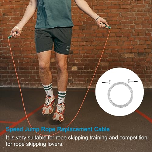 PATIKIL Speed Jump Rope Replacement Cable, Professional Skipping Rope Steel Wire Replace for High Speed Jump Ropes - color: White