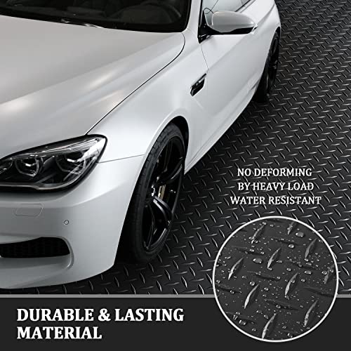jxgzyy Diamond Plate Rubber Flooring Rolls 16.5 x3.3 Ft x 3 mm Heavy Duty Garage Floor Runner Rubber Trailer Garage Floor Mats for Garage Warehouse Gym Basement