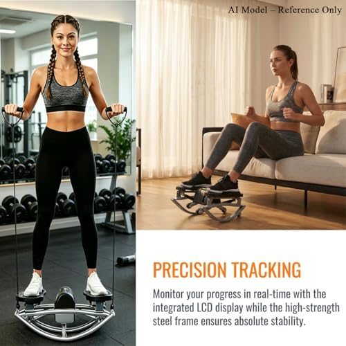 Rock Stepper Exercise Machine, Rocker Stepper Side to Side Home Workout, Rocking Step Training for Legs, Glutes and Abs, Home Gym