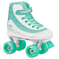 Roller Derby Firestar Youth Skates for Girls, Boys, Beginners, Kids - color: White/Mint, size: 1