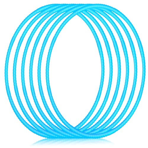 Shappy 6 Pcs Exercise Hoop Detachable Adjustable Plastic Toy Playground Toys Colored Hoop Circles for Teens Games Gymnastics Dog Agility Equipment Party Decor - color: Macaron Blue, size: 20 Inch