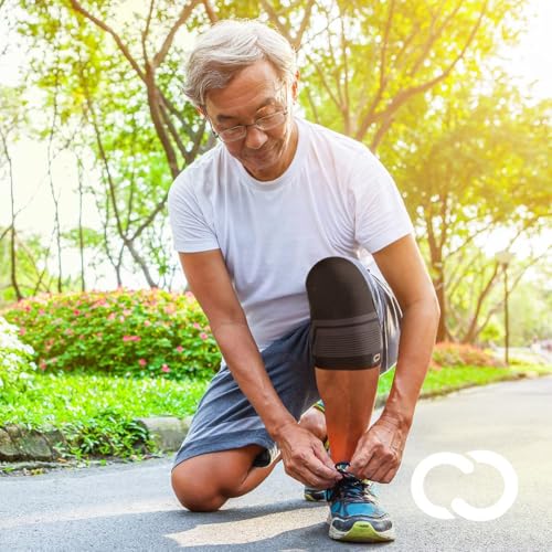 Copper Compression PowerKnit Knee Sleeve- Copper Stabilizer Support Brace for Meniscus Tear, ACL, MCL, Arthritis, Joint Pain Relief, Running, Sports, Hiking- Men & Women- Fits Right/Left - L/XL - size: Large/XL (2 Pack)