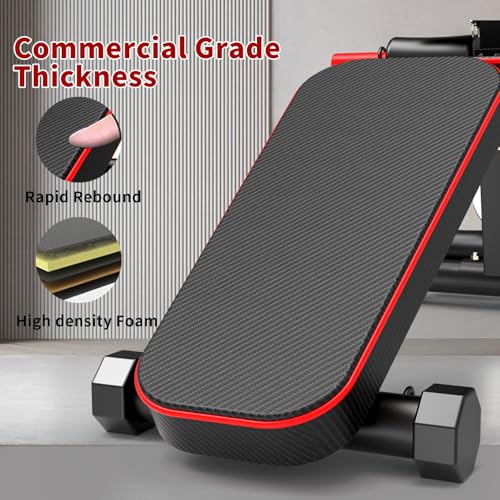 K KiNGKANG Adjustable Weight Bench,1050 lbs Foldable Workout Bench with 8 Back Positions, Incline Decline Flat Exercise Bench for Home Gym Full Body Strength Training - color: Black