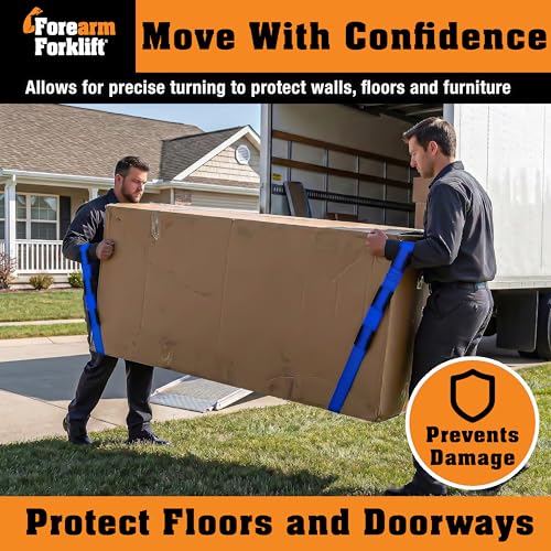 Forearm Forklift 2-Person Lifting and Moving Straps - Lift, Move and Carry Furniture, Appliances, Mattresses or Any Item up to 800 lbs. Safely and Easily Like a Pro, Ultramarine Blue Special Edition - color: Ultramarine Blue Special Edition