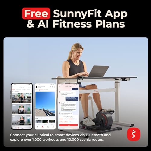 Sunny Health & Fitness Under Desk Pedal Elliptical Machine Leg Exerciser - color: Matte Black