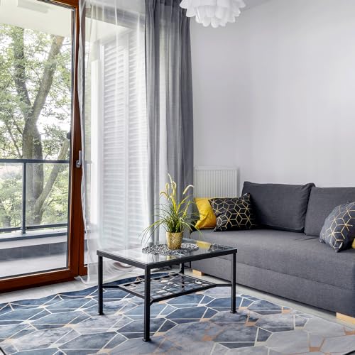 Dulles Glass 20" Square Glass Table Top, 1/4" Thick Clear Tempered Replacement Glass, Flat Polished Edge & Eased Corners for Coffee, Dining, Patio Tables & Furniture Protection - size: 20 inch, style: 1/4" thick - Flat Polished - Eased Corners