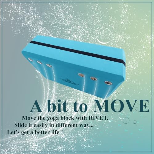 AMENTUM Yoga Block 9”x6”x3” Stand Out With Style Premium Yoga Block Featuring Bold Metallic Rivets. High-Density/Non-Toxic EVA Foam, Non-Slip Surface,Lightweight Exercise Support for Yoga, Stretching, Fitness Training