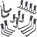 Slatwall Hooks 14 Pack, Heavy Duty Garage Wall Organizer, Multi-Size Hanging Hooks Compatible with Proslat, StoreWALL and HandiWall