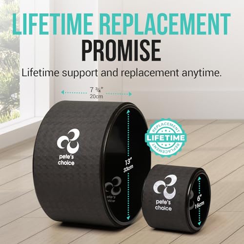 Extra Wide Yoga Wheel, Mini Yoga Wheel - Beginner Friendly Yoga Kit. More Comfortable, Stable and Safer Back Roller. Improve posture, better mobility. Ideal Home Exercise. Relieve Back Pain. - style: Wide + Small + Strap