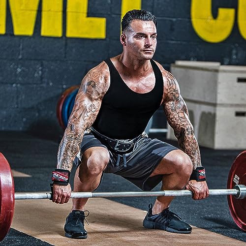 RDX Weight Lifting Belt Gym Exercise Workout, 6 inch Leather Padded Lumbar Back Support Men Women, 10 Adjustable Holes, Powerlifting Bodybuilding Deadlift, Squat Fitness Strength Training Equipment - size: L Fits 28 to 32 Inches
