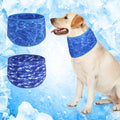 BEAUTYZOO Dog Cooling Bandana for Medium Large Dogs, 2 Pack Instant Cooling Bandanas Breathable Cooling Ice Towel Neck Wraps, Pet Scarf Keep Dogs Cool in Hot Summer,Shark M - color: Shark + Ripple Blue, size: Medium(Neck Girth:13-19in)