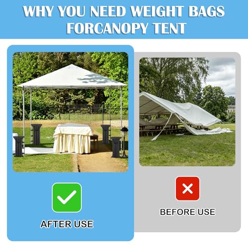 200LBS Canopy Sand Bags Set of 4 Empty Sandbags for Canopy Tent Legs, Heavy Duty Pop Up Canopy Tent Weights for Outdoor Gazebos, Umbrellas, Pergolas, Sunshades & Patio Furniture - No Sand - size: 200 LBS