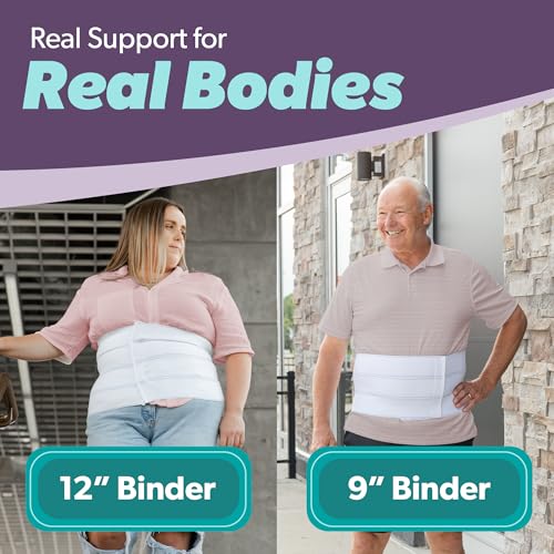 BraceAbility Medical Abdominal Stomach Binder - XXL Belly Band Compression for Diastasis Recti, Postpartum, Post-Surgical Wrap for Tummy Tuck Recovery, Post op Ab Binder for Women and Men (2XL 12") - size: 2XL 12"