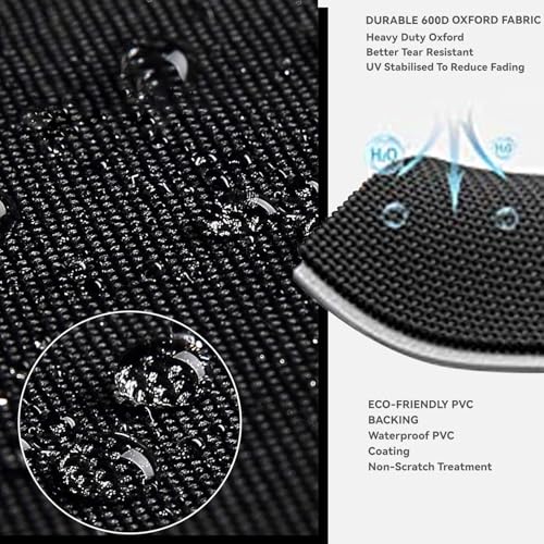 Patio Coffee Table Cover, Black, 46" L x 26" W x 13" H | Heavy Duty, Outdoor Waterproof, Rectangular Coffee Table - color: Black, size: 46"x 26"x 13"