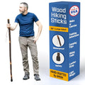 Handmade Wooden Walking Cane for Men Women Seniors with Genuine Leather Wrist Strap for Hiking, Walking and Outdoor Trekking - Made in USA - size: 55" - Large Adult, style: Ole Hickory