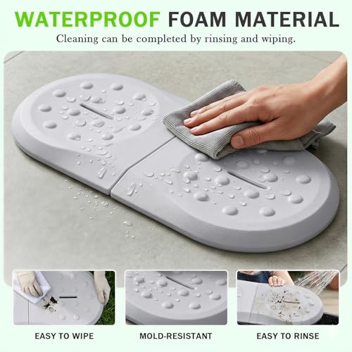Babylush Foam Waterproof Comfortable Kneeling Pad,Grey,21×11×1.2 in | Soft Material,Anti-slip,Easy to Clean,Portable,Foldable,Gardening,Baby Bathing,Exercise,Yoga,Workout,Pilates - color: Dark Grey
