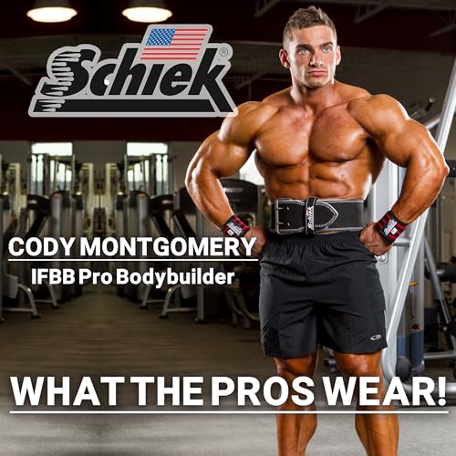 Schiek Sports Leather 6010 Competition Power Lifting Belt - 9 mm Suede Leather Gym Belt - Weightlifting Belt - size: XX-Large