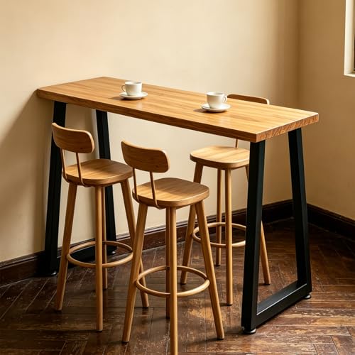 36 Inch Metal Table Bar Legs, Heavy Duty Industrial Style Counter Height Table Legs with Adjustable Feet Pads for DIY Kitchen Island, Standing Desk, Trapezoid (H36'' x W17.7'') - size: H36" T1
