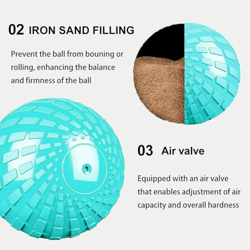 Medicine Ball 8, 10 lbs Slam Ball Weighted Balls for Exercise Strength and Crossfit Workout - color: Dynamic Green, size: 8 LB