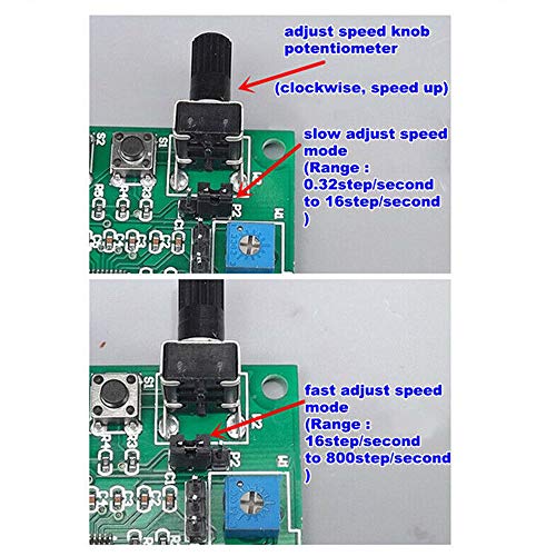 Acxico 1Pcs 2Phase/4Phase Mini Stepper Motor Driver Board Speed Controller DIY DC 5V~12V