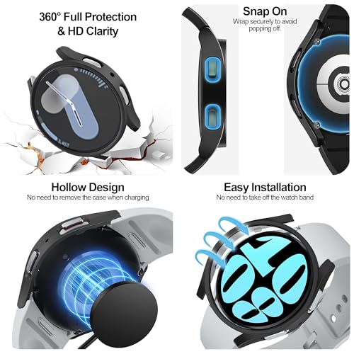 12 Pack Sport Bands Galaxy Watch Bands and 12 Pack Galaxy Watch Cases Compatible with Samsung Galaxy Watch 7 40mm 44m Case Protector, Silicone Sport Watch Bands&Storage Organizer for Women Men - size: Watch 7 40mm